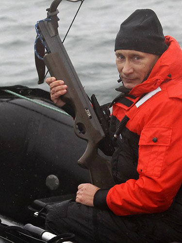 Foto Putin si balena